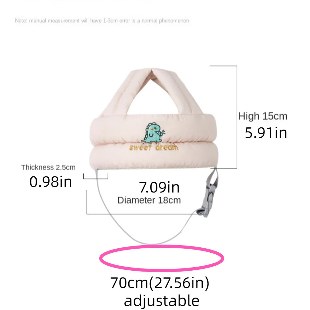 Breathable Toddler Protective Headgear Adjustable Safe Infant Anti-crash Caps Protective Infant Head Protection Baby Hat Gift