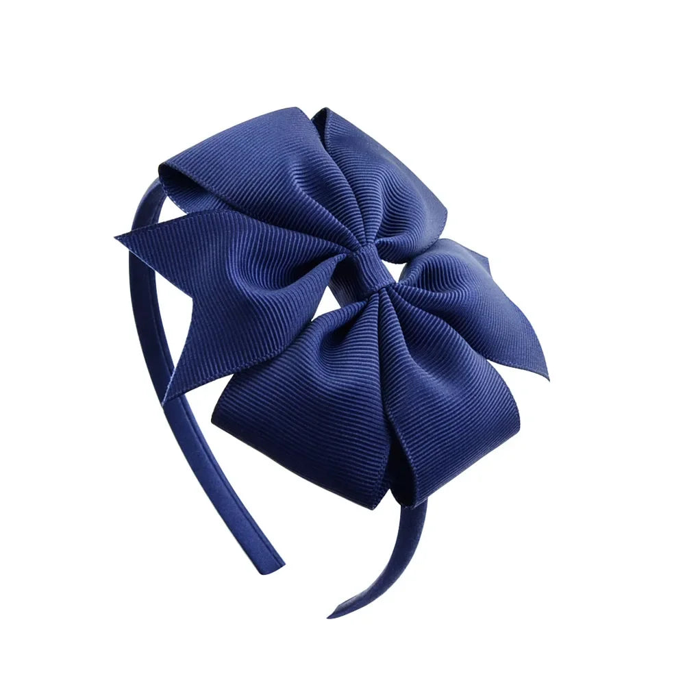 1 Piece Ribbon Handmade Hair Bows Hairbands for Baby Girls 20 Colors Cute Bowknot Solid Headband Headwear Baby Hair Accessories