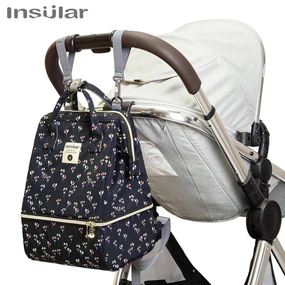 Large Capacity Mummy Maternity Nappy Bag Baby Travel Backpack Stroller Diaper Bag with Nursing Pouches Mommy Care Changing Bag