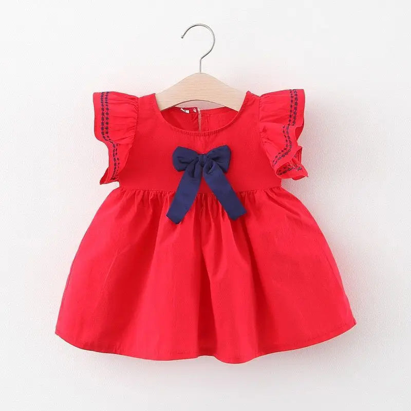 Toddler Baby Girls Clothes Summer Short Sleeve Floral Princess Birthday Dress Dresses For Girl Baby Clothing Thin Costume Dress