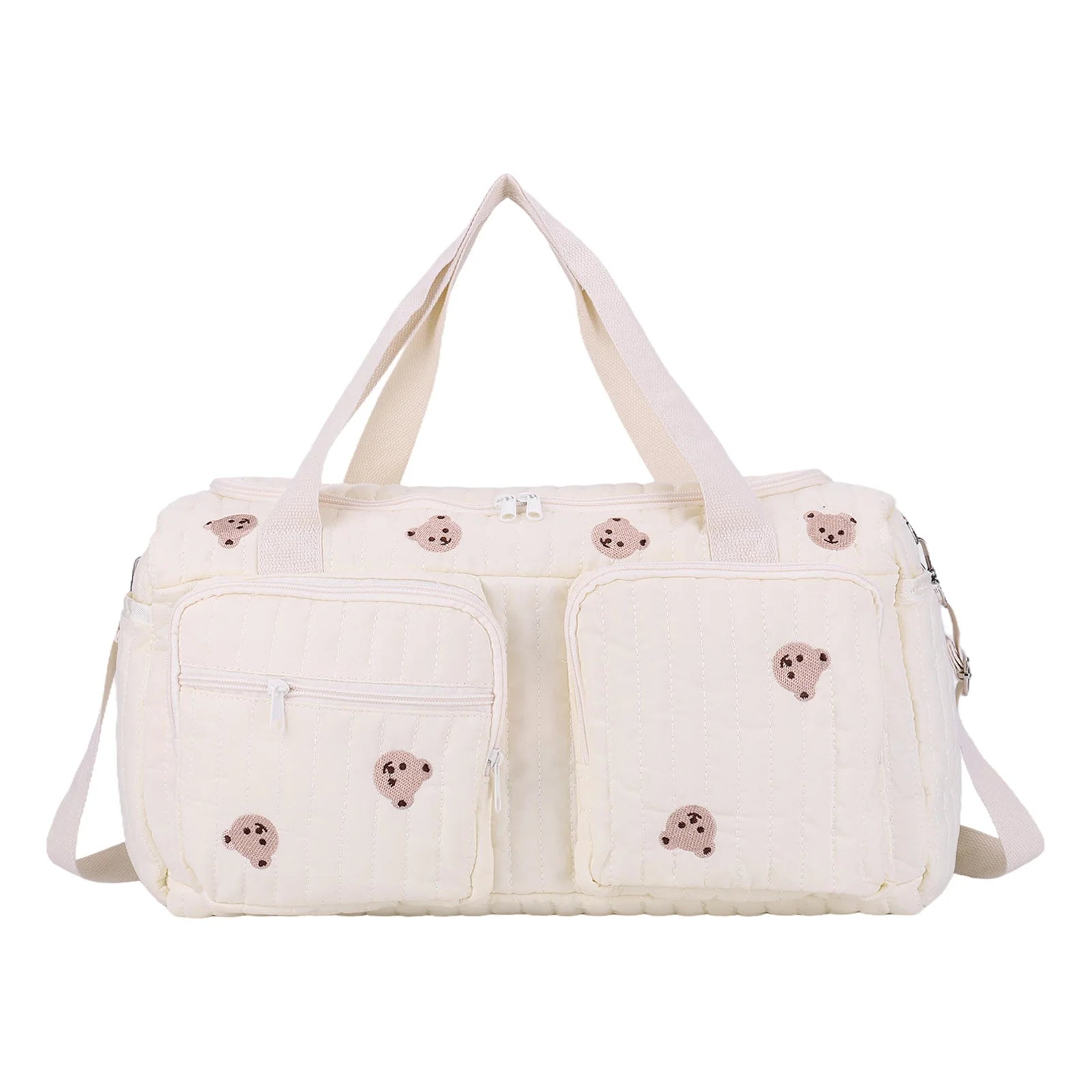 Quilted Baby Diaper Bag Large Capacity Baby Bag Weekender Bag for Hospital and Weekender Travel