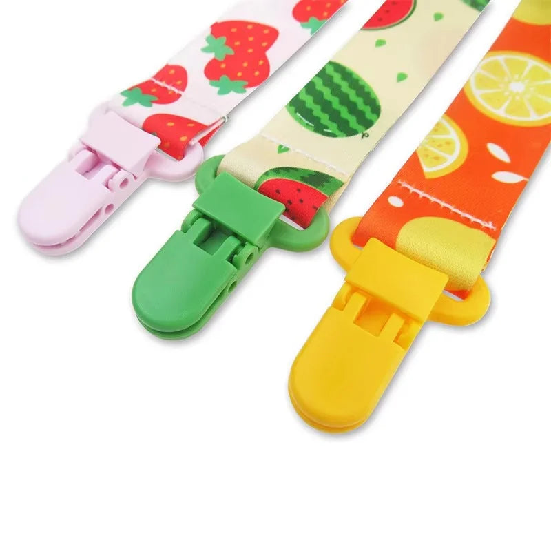 3pcs Baby Pacifier Chain Clips Soothers Ribbon Chupetas Universal Nipple Holder Leash Strap For Boys Girls Teething Accessories