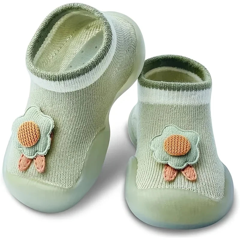 Baby Socks Shoes Infant Cute Cartoon Kids Boy Shoes Soft Rubber Sole Child Floor Sneaker Booties Toddler Girls First Walker