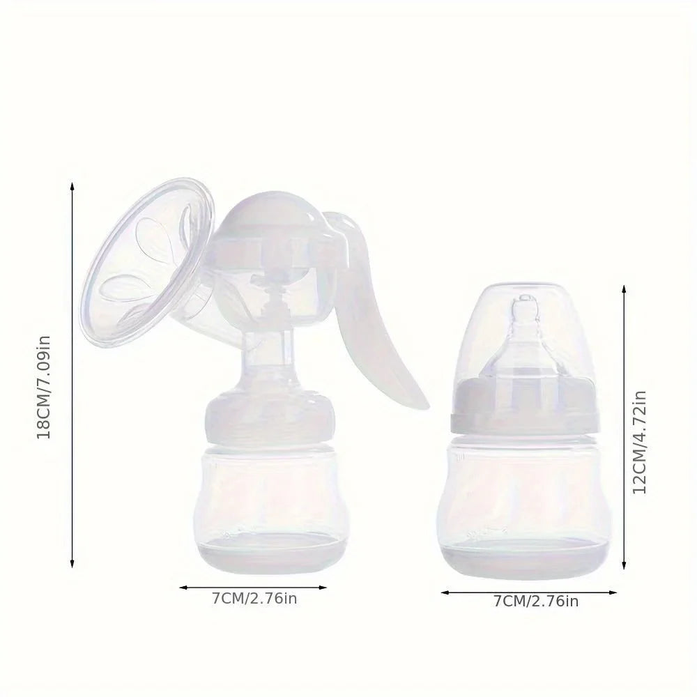 1PCS Painless & Portable Manual Breast Pump - High Suction, Chemical-Free Milk Collector for Postpartum Moms, Milking Machine