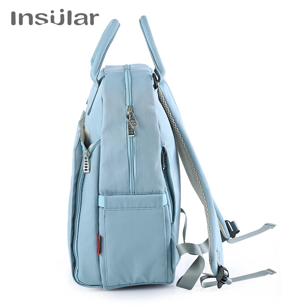 Large Capacity Baby Diaper Backpack That Converts To A Changing Pad for Travel Maternity Nappy Care Bag and Mommy Stroller Bag