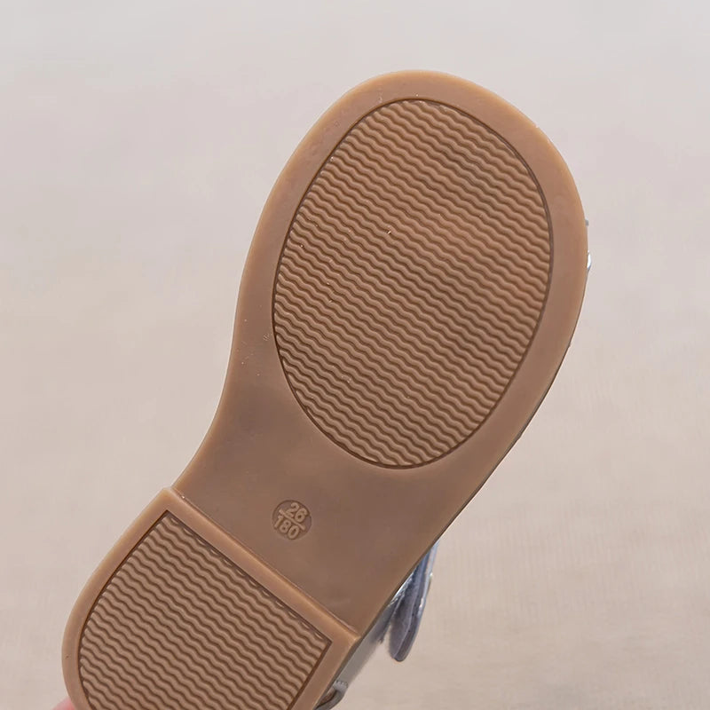 Kids Leather Cage Sandals for Girls 2025 Summer New Toddler Beach Vacation Shoes Non-slip Soft Sole Retro Garden Wedding Flats