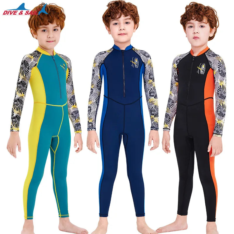 Kids UPF50+ Diving Suit Wetsuits Children's Spandex Wetsuit for Boys Girls Swimming Rash Guard Surfing Kayak Clothes