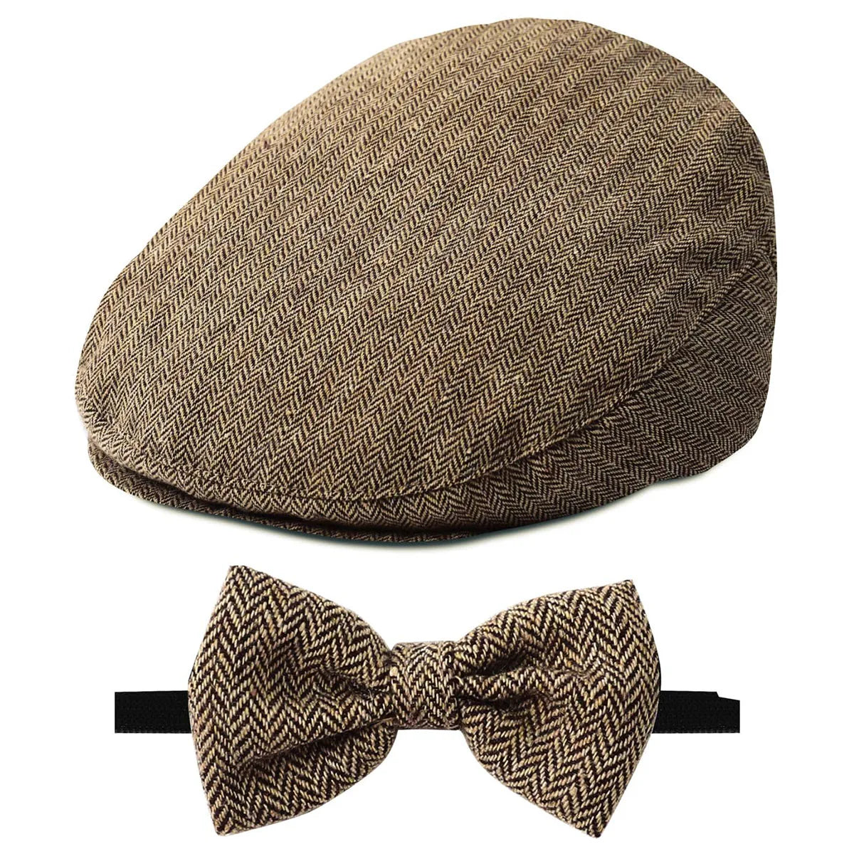 Baby Hat Kids Cap Toddler Birthday Baptism Accessorie Newborn  Christening Newsboy Vintage Driver Beret with Bow Tie