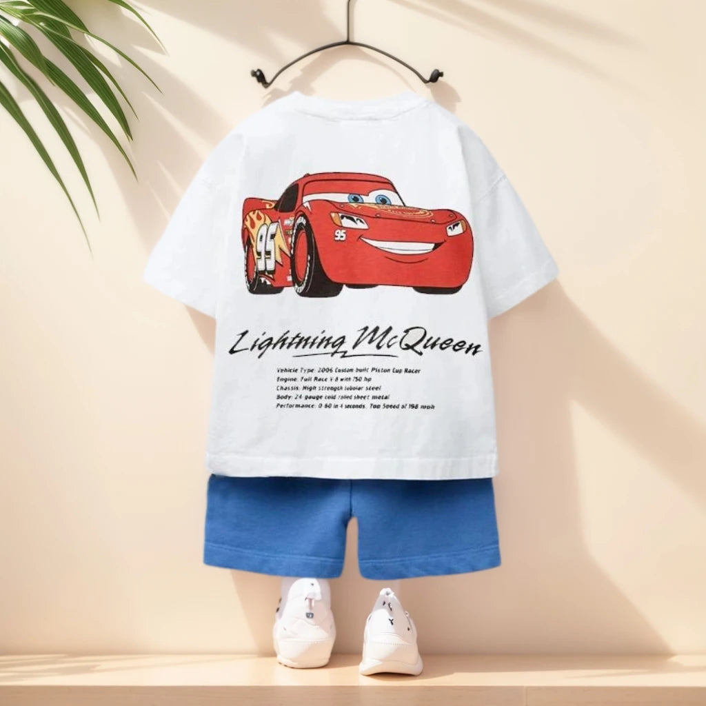 Designer Children's Summer Short Sleeved Set Pure Cotton For Girls' Summer Wear And Boys  Outdoor Sports Suit Kids Clothing