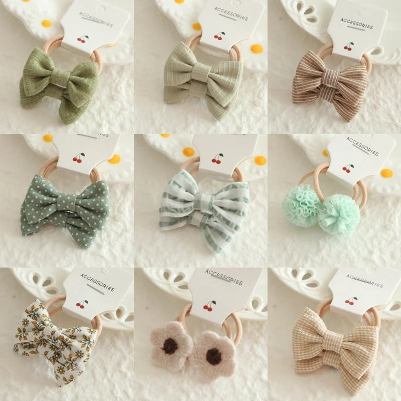 Children's Headwear Hair Accessories for girls, Elastic Hair Bow for baby, Cute Hair ties, Lovely Hair Rope
