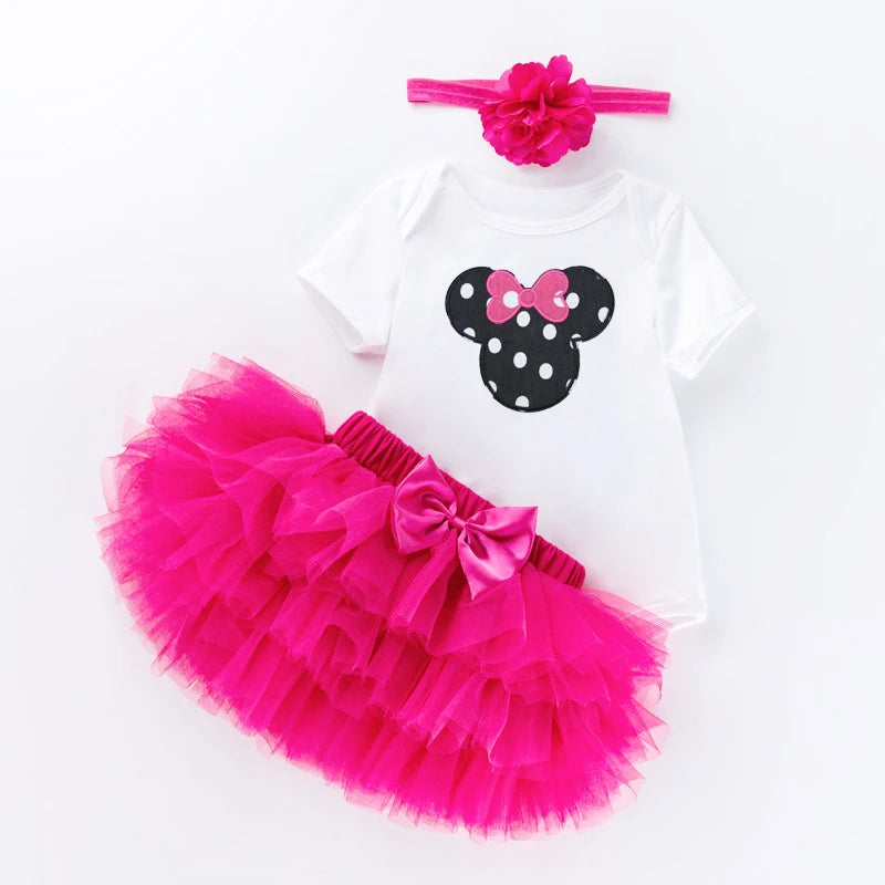 My First Birthday Outfit Baby Girl Black Bodysuit Cake Smash Skirt Headband Sweet Baby Girl One Year Birthday Party Clothes