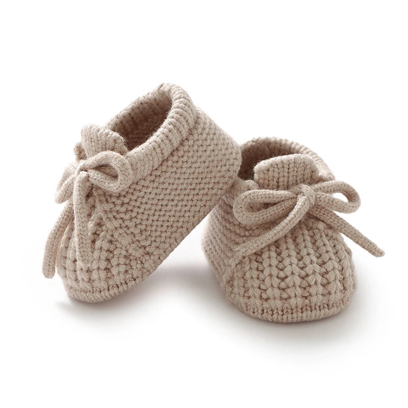 Baby Shoes Knitted Newborn Bed Footwear 0-18M Warm Clothing Accessories Infant Boys Girls First Boots Fashion Solid Toddler Kid