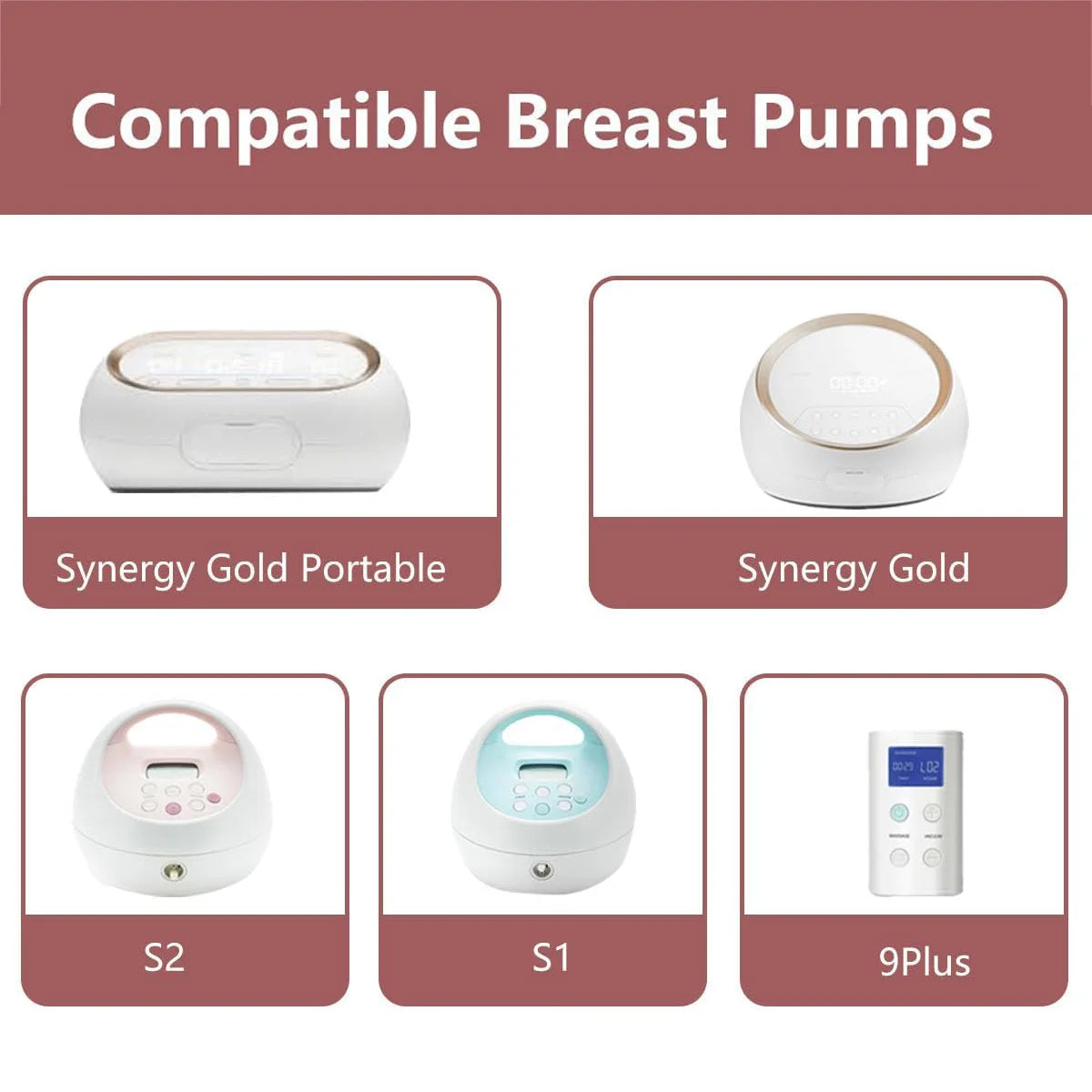 Free shipping 10pcs Set Breast Pump Parts Compatible with Spectra S1/S2/9 Plus, Not Original Accessories, Full Set Replacements