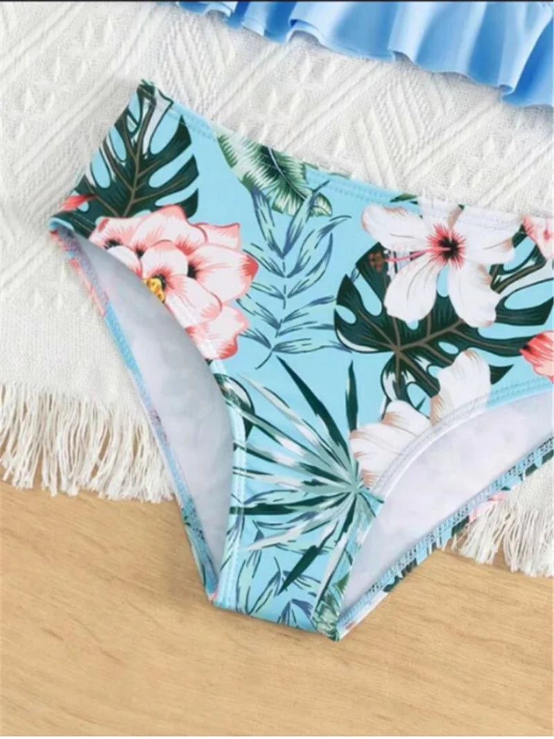 Family Matching Swimwear Sets Mother Daughter Father Son Swimwear Trunks Mom Girls Bikini Swimsuit Dad Boys Beach Family Clothes