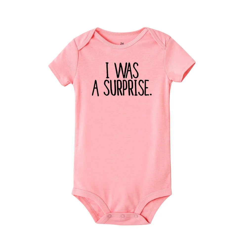 Twins Baby Bodysuit I Was Planned and I Was A Surprise Newborn Toddler Jumpsuit Boys Girls Funny Baby Outfits Infant Shower Gift