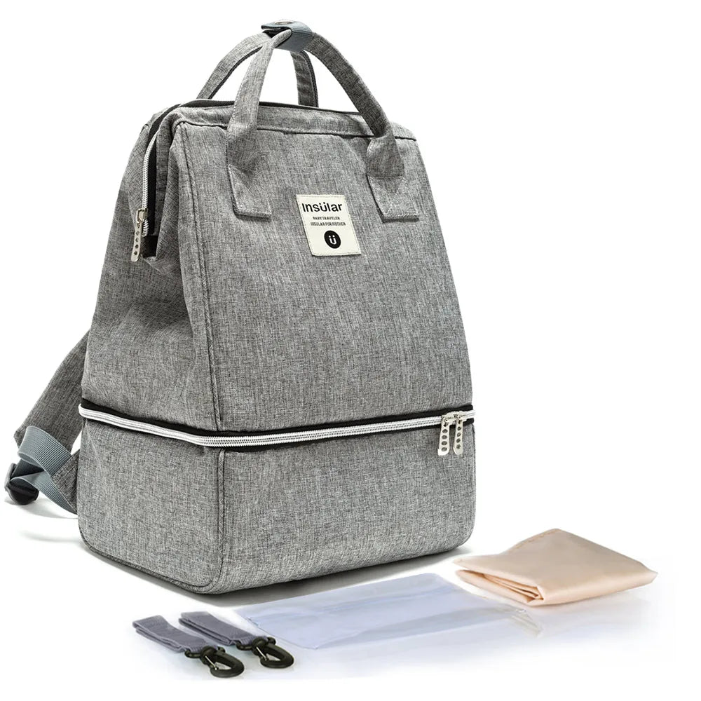Large Capacity Mummy Maternity Nappy Bag Baby Travel Backpack Stroller Diaper Bag with Nursing Pouches Mommy Care Changing Bag