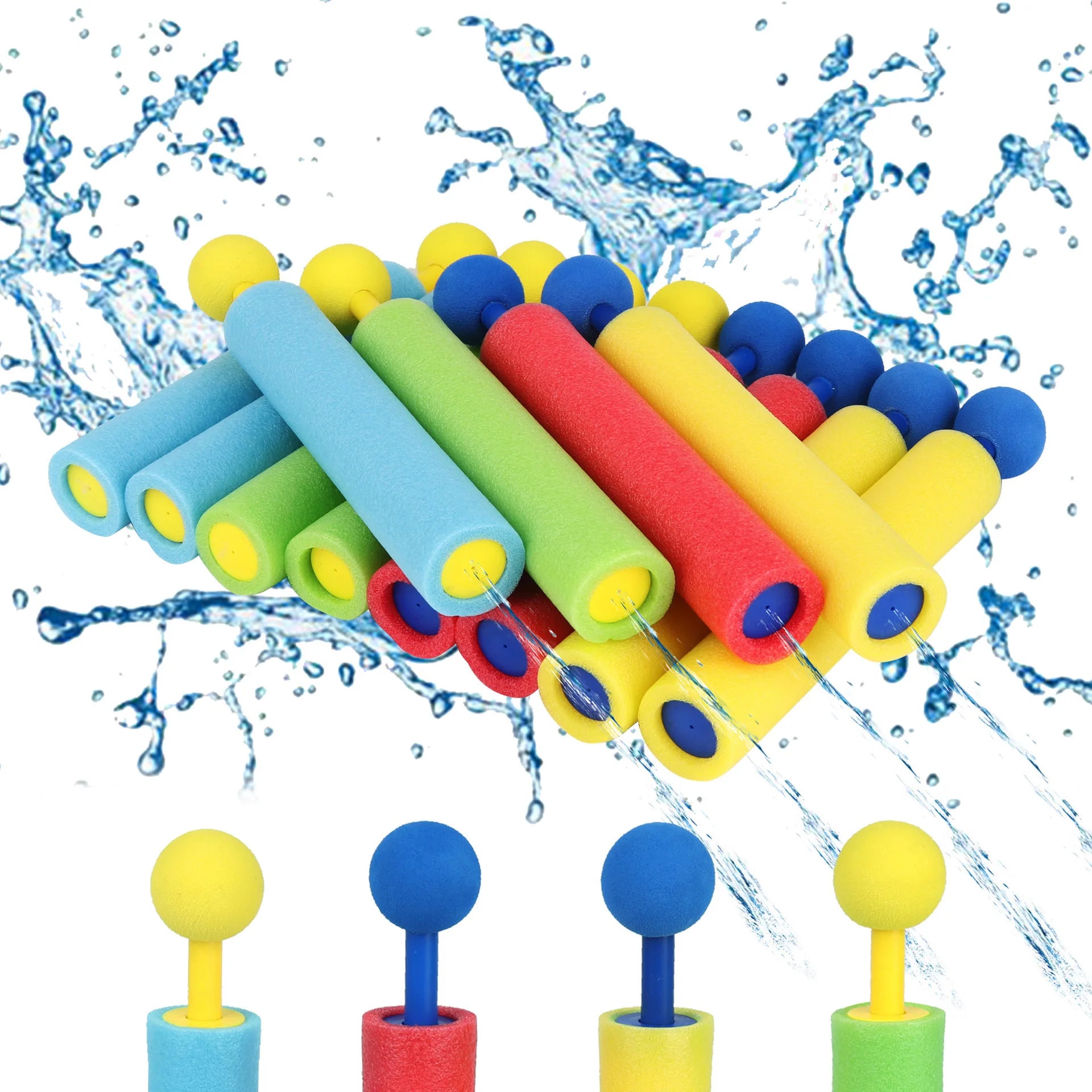 1 Piece of Kidsren's Toys, New Summer Pull-Out Water Cannon Kidsren's Mini Foam Water Gun, Outdoor Beach Water Cannon Toy, Suitable for Boys and Girls, Suitable for Various Holiday Gifts in Summer