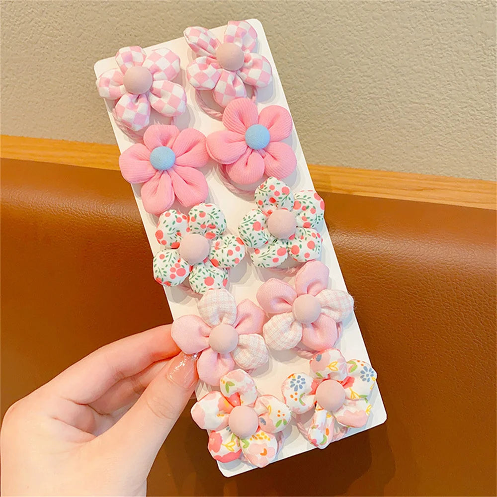 Girls Exquisite Sweet Flower Hair Tie Small Rubber Band Children'S Hair Rope Baby Cute Headwear Hair Accessories Kids Headband