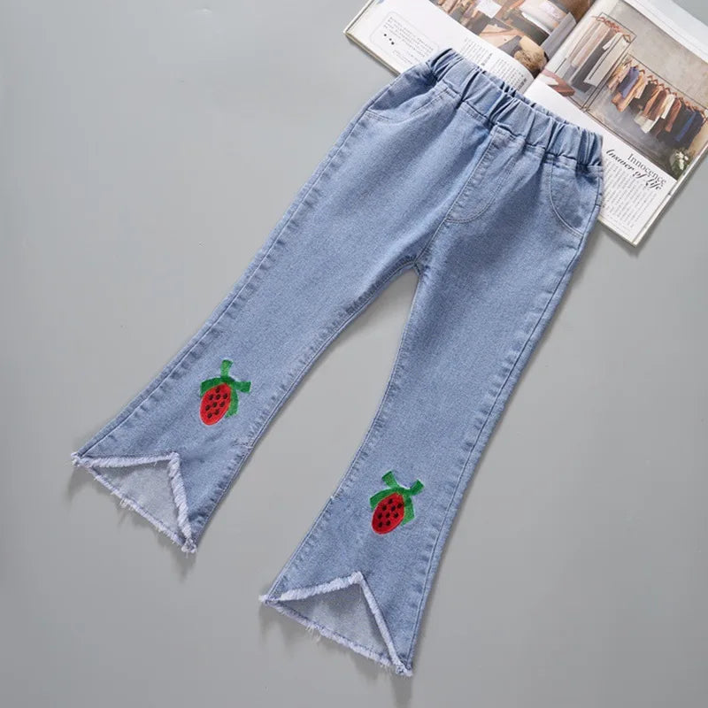 Kids Clothes Baby Girls Pants Sweatpants Children's Clothing Denim jeans Autumn Streetwear Spring Casual Kids Pants
