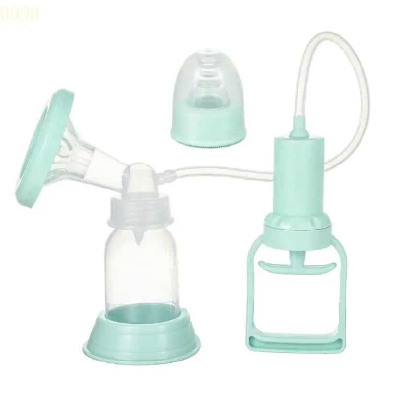 090B Handpulled Breast Pump Portable Milk Extractors & Feeding Bottle 125ml Capacity