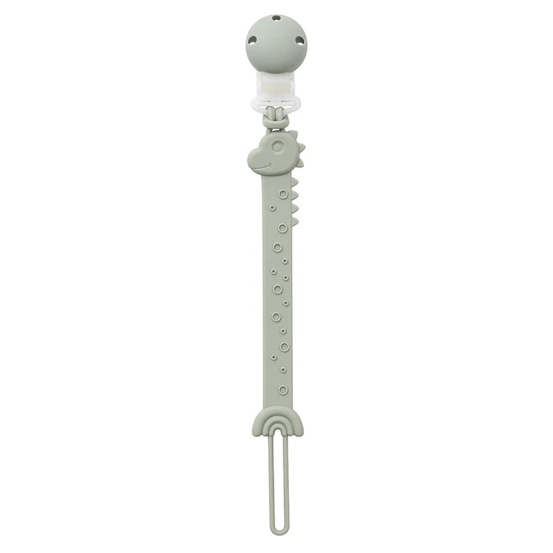 Silicone Pacifier Clips, BPA Free One-Piece Design Pacifier Holder for Baby Boy and Girl 3 Month+, Baby Accessories
