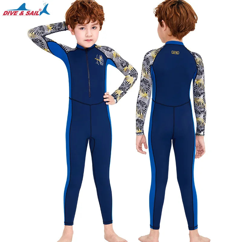 Kids UPF50+ Diving Suit Wetsuits Children's Spandex Wetsuit for Boys Girls Swimming Rash Guard Surfing Kayak Clothes