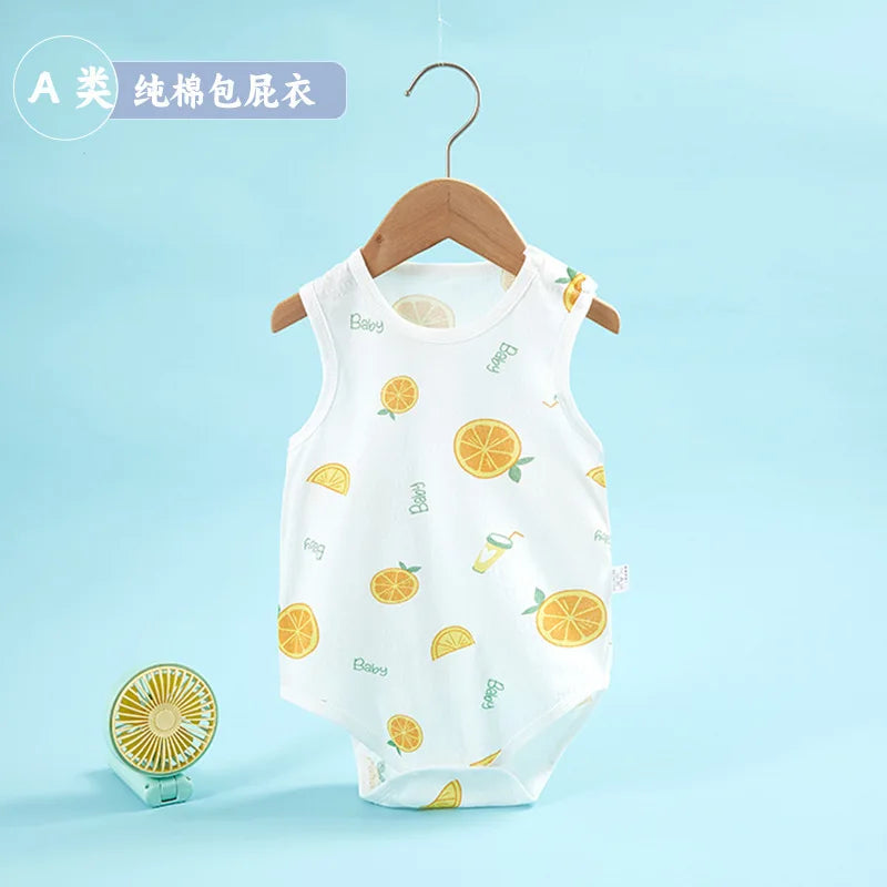 2026 New In Summer Infant Newborn Baby Girls Boys Sleeveless Cloth Cotton Outfits Kids Casual Bodysuits