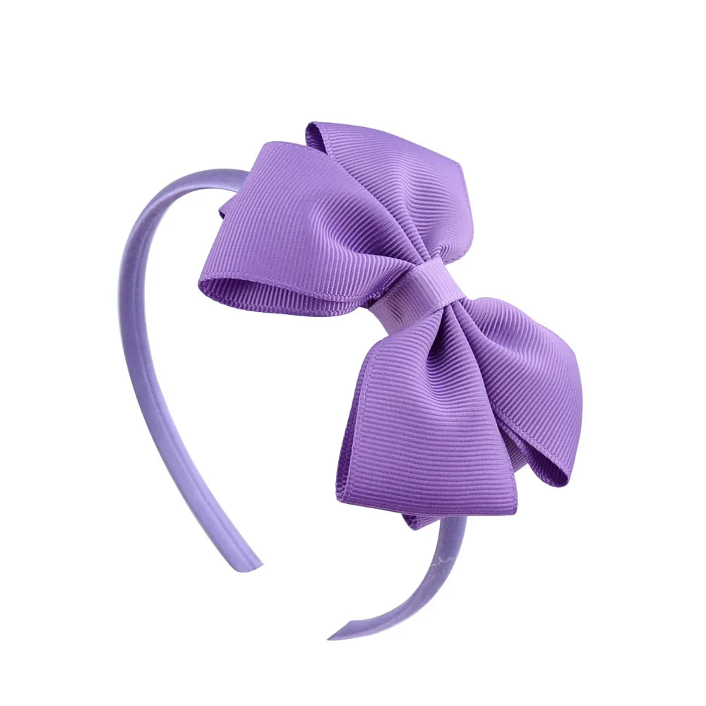 1 Piece Ribbon Handmade Hair Bows Hairbands for Baby Girls 20 Colors Cute Bowknot Solid Headband Headwear Baby Hair Accessories