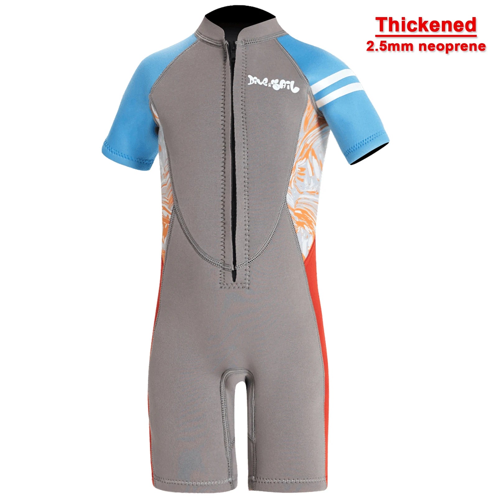 Boys Wetsuits Warm Diving Suit One-Piece 2.5MM Neoprene Thick Surfing Snorkeling Zipper Kids Swimsuits Jellyfish Scuba Swimwear