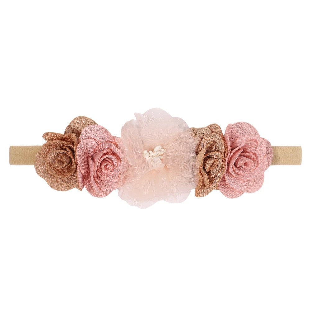 Baby Girl Headband Cute Flower Elastic Hair Band Newborn Head Toddler Headband Headwear Baby Hair Accessories Easter Gifts