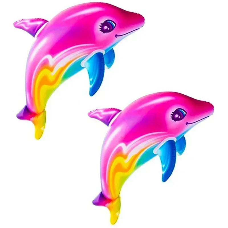 Swimming Pool Toy Colorful Inflatable Dolphin Inflatable Toy Beach Ocean Themed Party Float Water Sports Toys for Kids Gifts