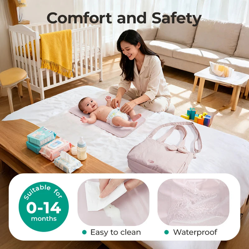 BAGSMART Mommy Diaper Bag Stroller Organizer Multifunctional Baby Diaper Handbag with Changing Large Capacity Maternity Totes