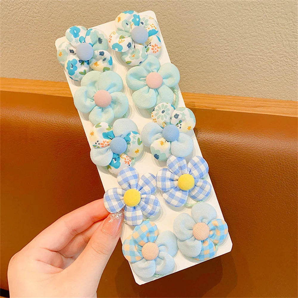 Girls Exquisite Sweet Flower Hair Tie Small Rubber Band Children'S Hair Rope Baby Cute Headwear Hair Accessories Kids Headband