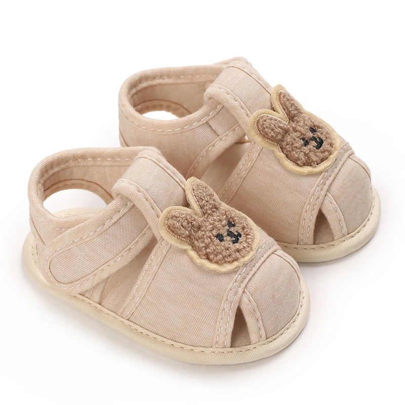 Cute Bear Soft Sole Comfortable Sandals for Infants and Toddlers Baotou Anti Kick First Step Shoes 0-18 Months