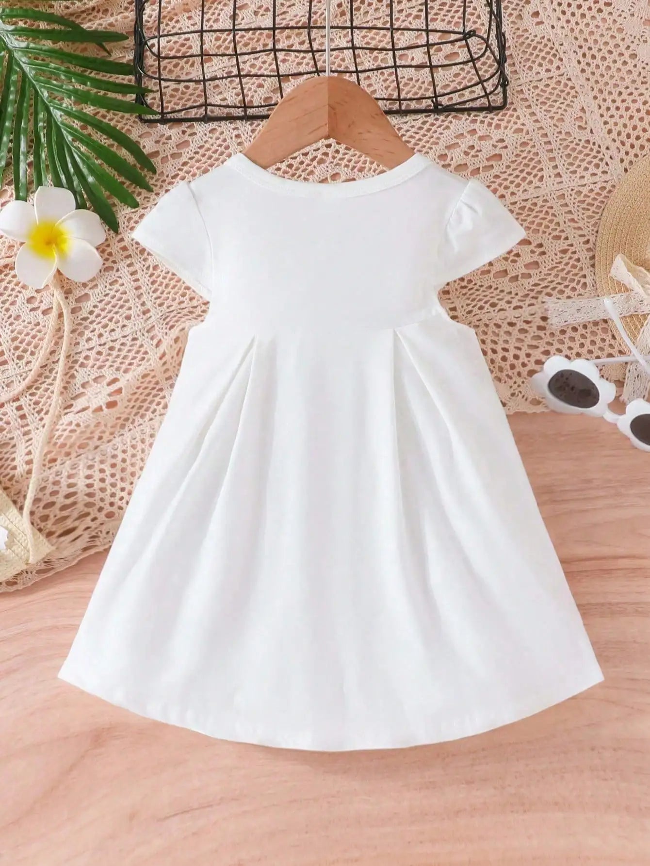 Summer Baby Girl's Sweet Outdoor Dress, Cute Western-Style Chic Casual Skirt, Comfortable And Breathable Holiday Style