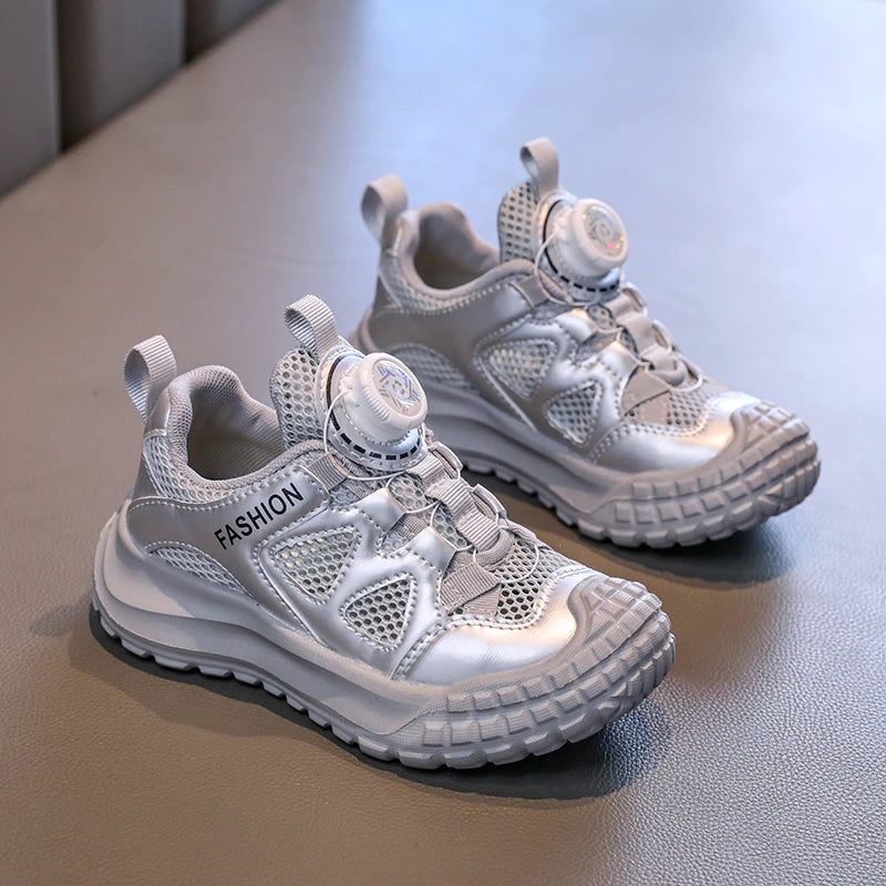 New Summer Kids Sneakers for Girls Mesh Breathable Boys Causal Shoes Fashion Versatile Children School Basketball Shoes Non-slip