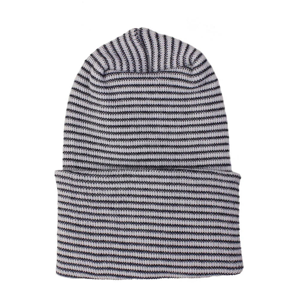 Double Layer Newborn Hospital Hat Baby Hats Nursery Beanie Cap with Bow Cute Striped Infant Hat Soft Turban Hats for Baby Girls