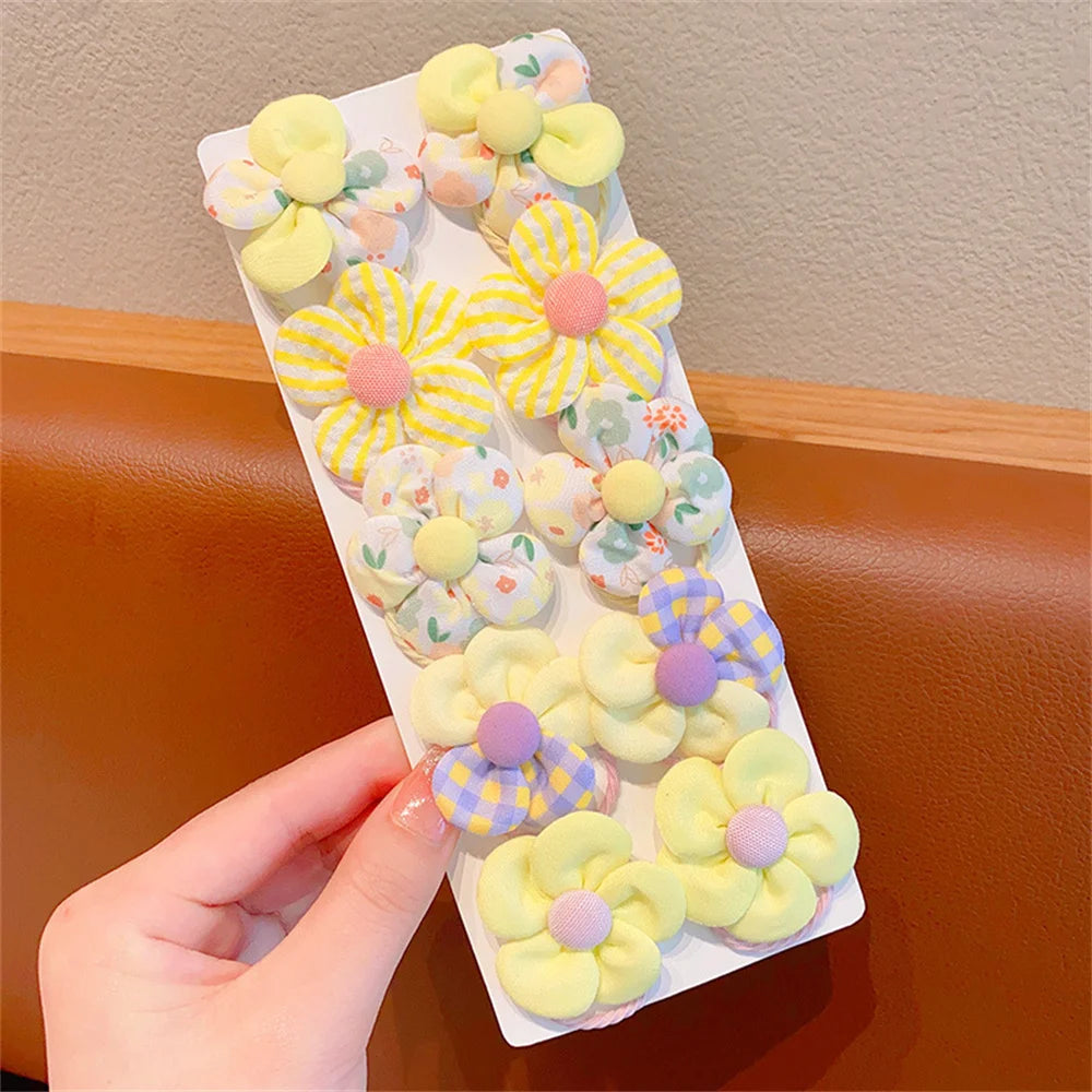 Girls Exquisite Sweet Flower Hair Tie Small Rubber Band Children'S Hair Rope Baby Cute Headwear Hair Accessories Kids Headband