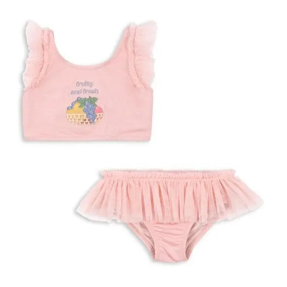 Swimsuit 2026 Summer Swimwear Girls Lace Beach Wear Print Ruffle Princess Children Bikinis Sets Monokini