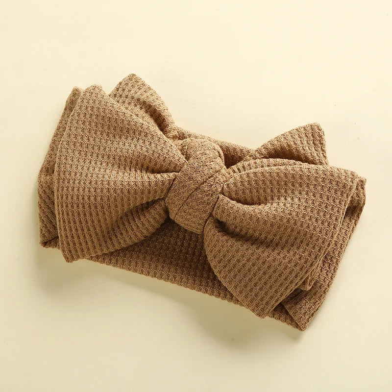 Baby Girl Hair Accessories Baby Headband Newborn Children's Headwear Knit Big Bow Double Layer Kids Hair Band Turban Headdress