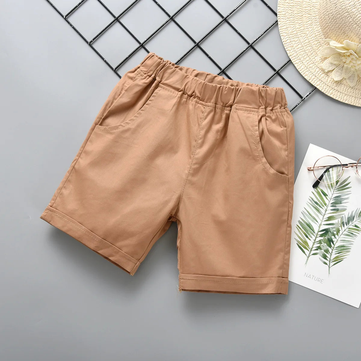 2025 New Boys Fashion Woven Shorts Children's Summer Outerwear Trendy Handsome Formal Suit Dress Pants ﻿