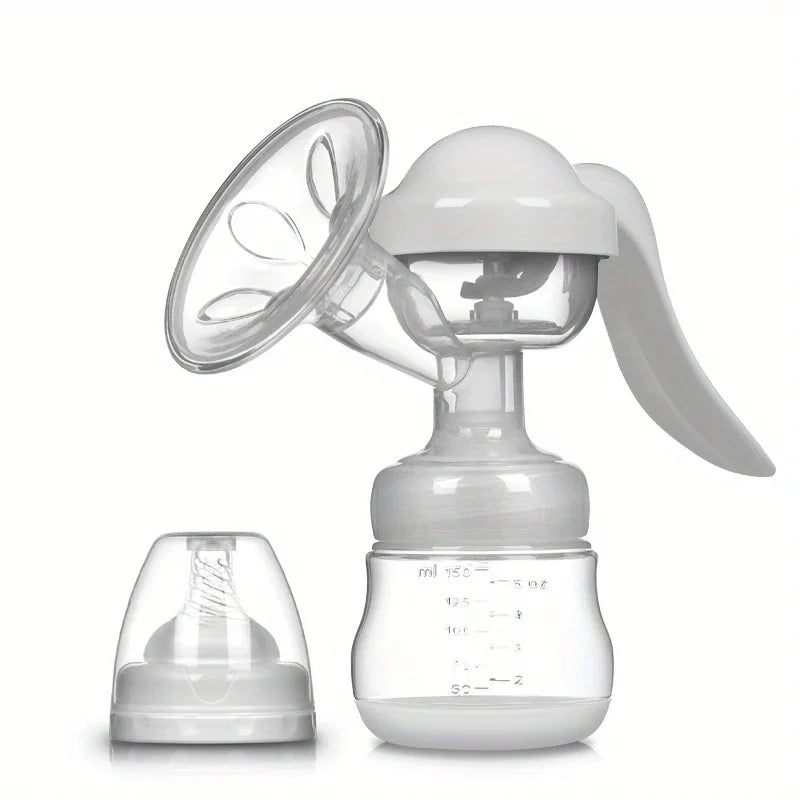 1PCS Painless & Portable Manual Breast Pump - High Suction, Chemical-Free Milk Collector for Postpartum Moms, Milking Machine
