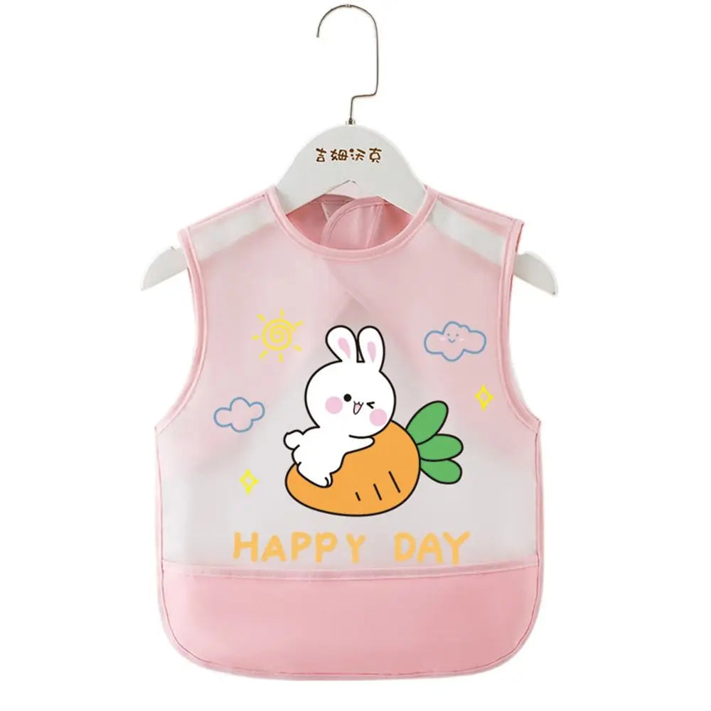 Cartoon Animal Pattern Baby Feeding Bib Anti-dirty Sleeveless Sleeveless Bibs Rabbit Comfortable Saliva Towel Burp Apron Summer