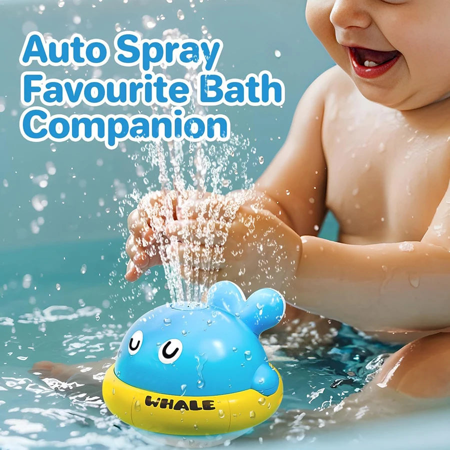 Baby Bath Toys Toddler Bath Toys for Kids Light Up Whale Bath Toys Sprinkler Pool Water Table Infant Toys Bathtub Fountain Toy