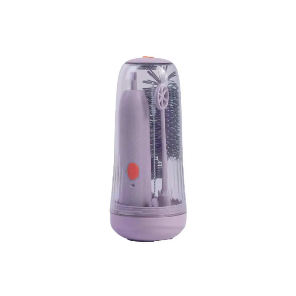 Silicone Baby Bottle Straw Cleaner Flexible Brushes Long Handled Electric Bottle Brush Waterproof Cleaning Brush Set