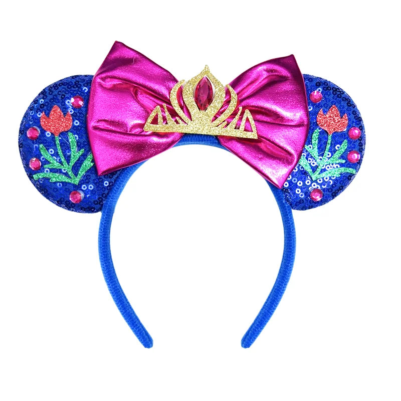 Beauty and Beast Baby Headbands Girls Belle Hair Accessories Enchanted Rose Ear Hairband Kid Crown Bow Headwear Baby Photography