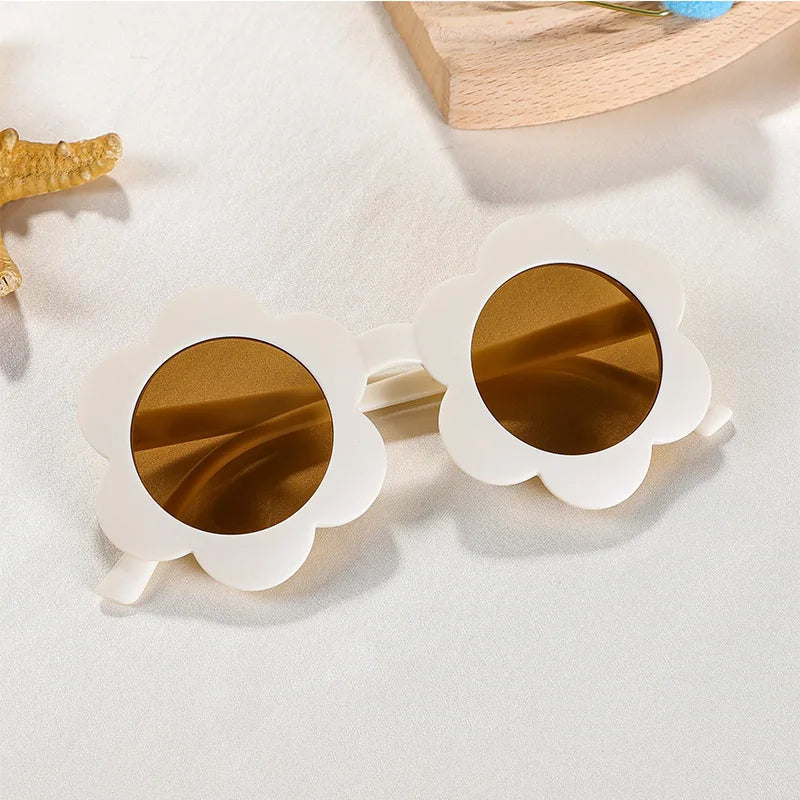 New Sun Flower Kids Sunglasses UV400 for Boy Girls Toddler Lovely Baby Sun Glasses Round Cute Children Outdoor Eyewear