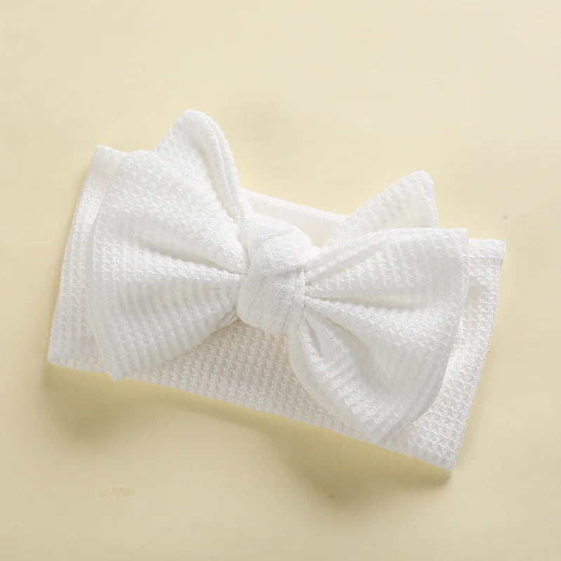 Baby Girl Hair Accessories Baby Headband Newborn Children's Headwear Knit Big Bow Double Layer Kids Hair Band Turban Headdress