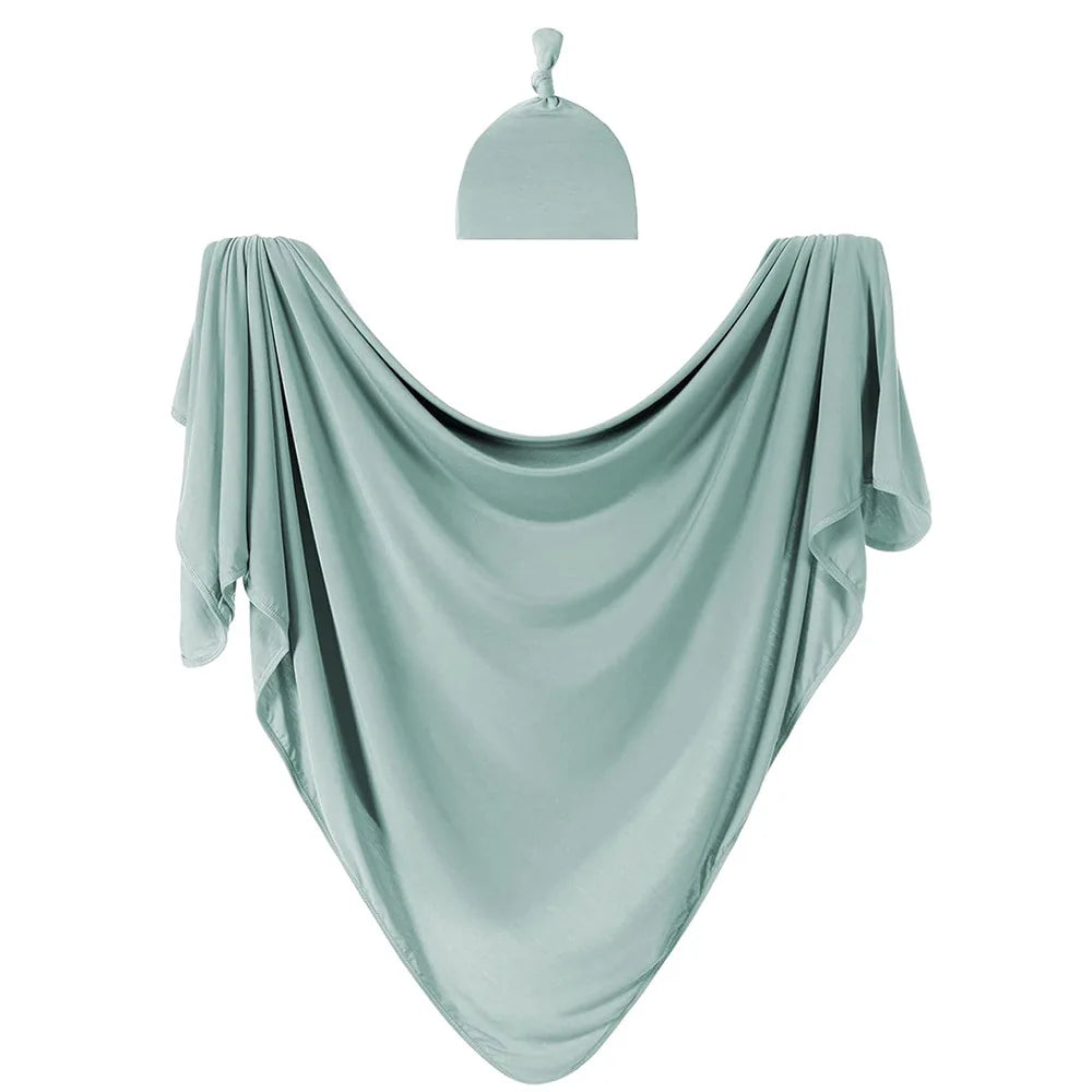 Baby Swaddle Set with Matching Hat - Soft Polyester, Anti-Tremor Design for Newborns, Perfect for Bathing and Sleeping