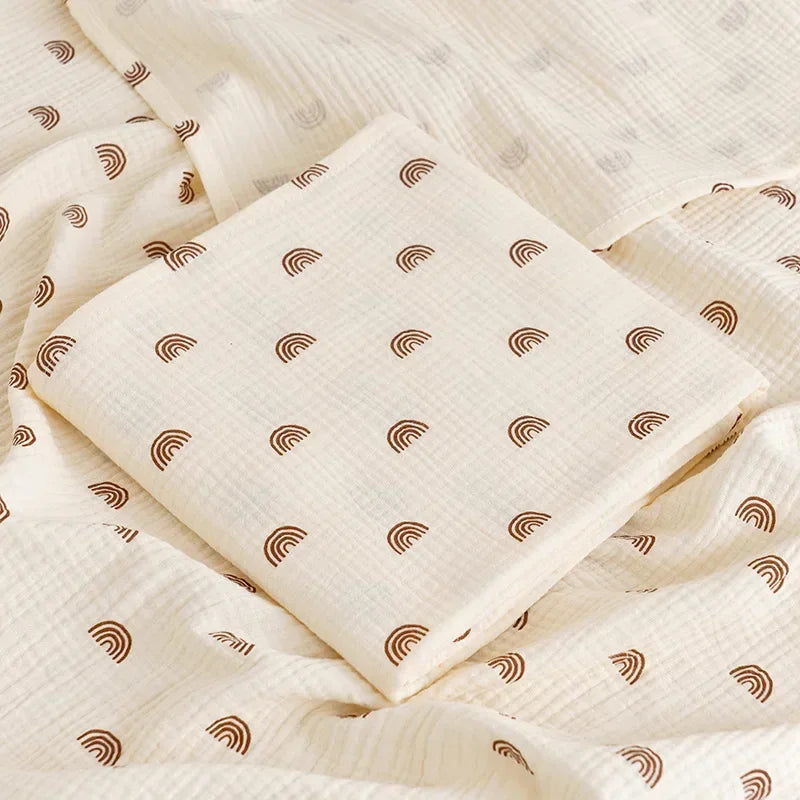 Baby Blanket Newborn Muslin Swaddle 2 Layer Cotton Bath Towel Summer Stroller Cover Wrap Gauze Toddler Sleep Blanket